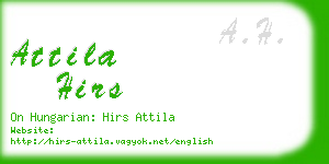 attila hirs business card
